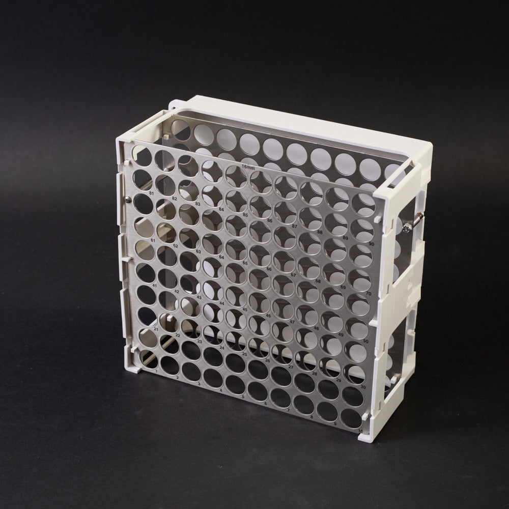 Foxy® R1 & R2 Tube Racks for 16mm Diameter Laboratory Tubes (Pack of 100) - Perfect for Lab Organization, Sample Storage & Scientific Experiments