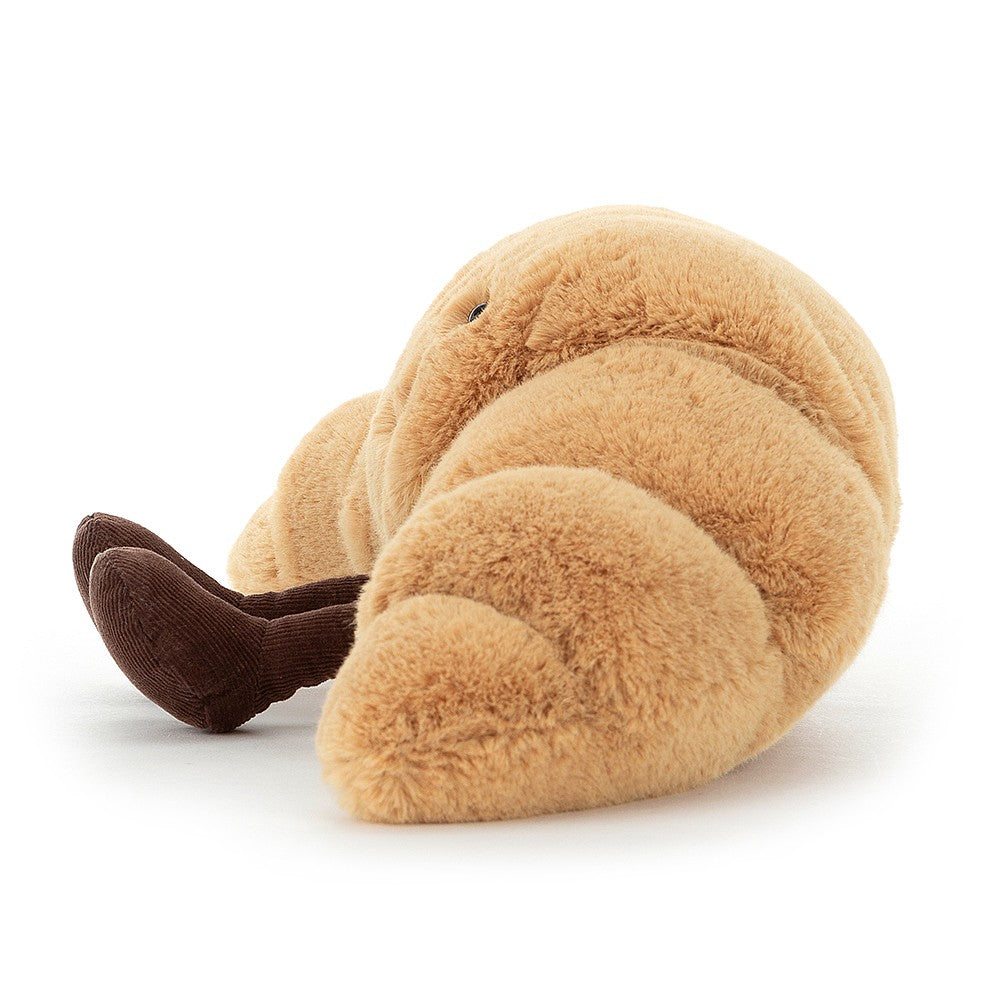 Amuseables Croissant Plush Toy - Soft & Cute French Pastry Pillow for Home Decor, Gifts & Cuddling - Perfect for Bedroom, Nursery & Office