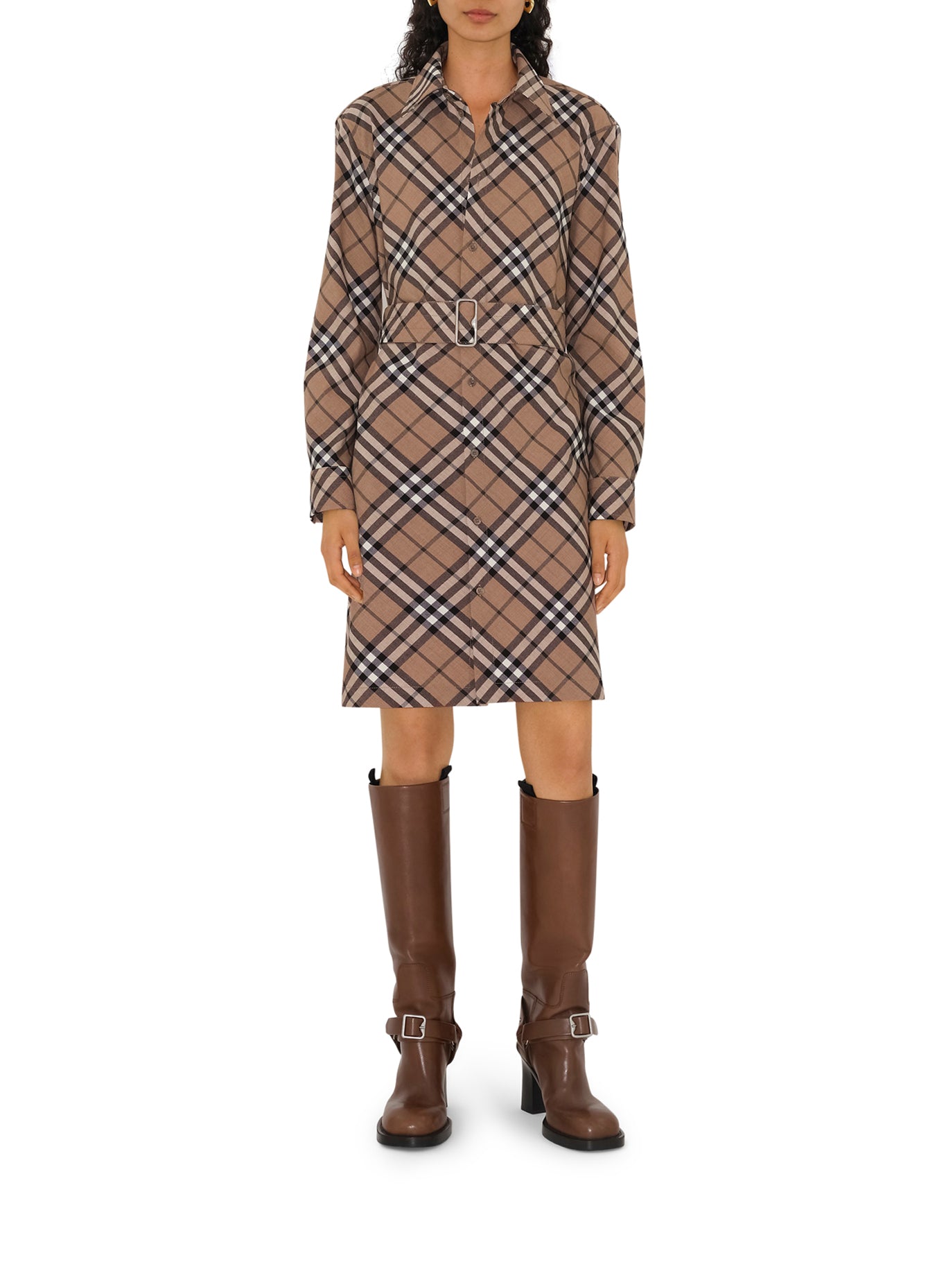 Wool Blend Shirt Dress for Women - Stylish & Comfortable Casual Wear for Office, Travel & Everyday Outfits