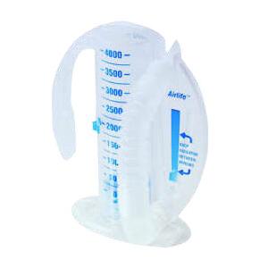 AirLife Volumetric Incentive Spirometer with One-Way Valve - 2500 mL Capacity for Lung Exercise & Respiratory Therapy - Ideal for Post-Surgery Recovery & COPD Patients