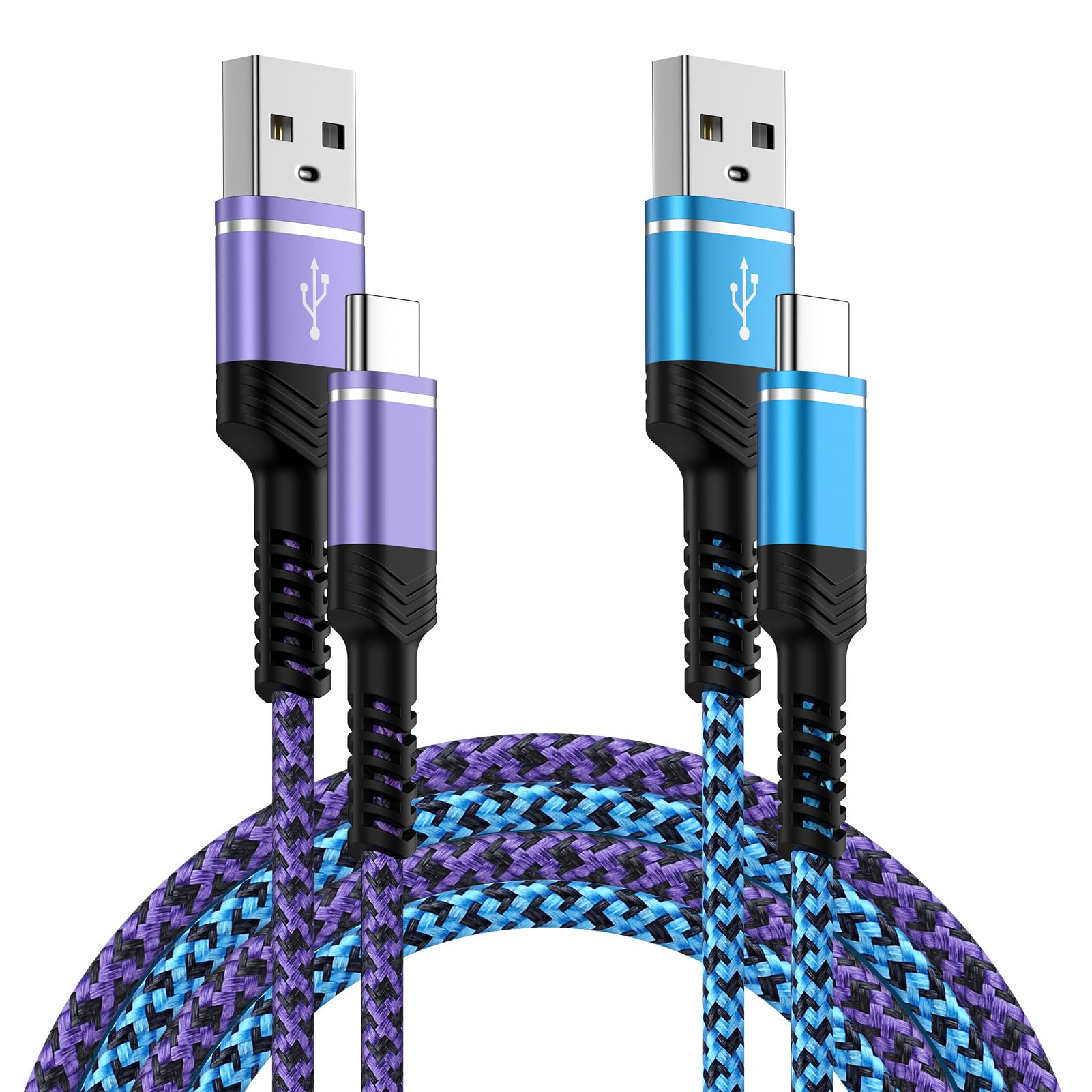 Samsung A16 5G Fast Charging Type C Car Charger Cable 6FT - Compatible with Samsung Galaxy S25 Ultra/A56/A25/S24FE/S23/A15/A35/A54, iPhone 16 Pro Max/16 Plus/15, Pixel 9Pro/8a/7 - USB A to USB C Long Android Phone Cord - Perfect for Road Trips & Fast Charging On The Go