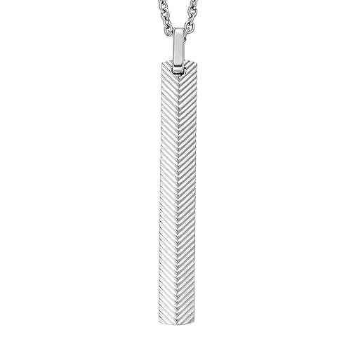 Silver Harlow Linear Texture Bar