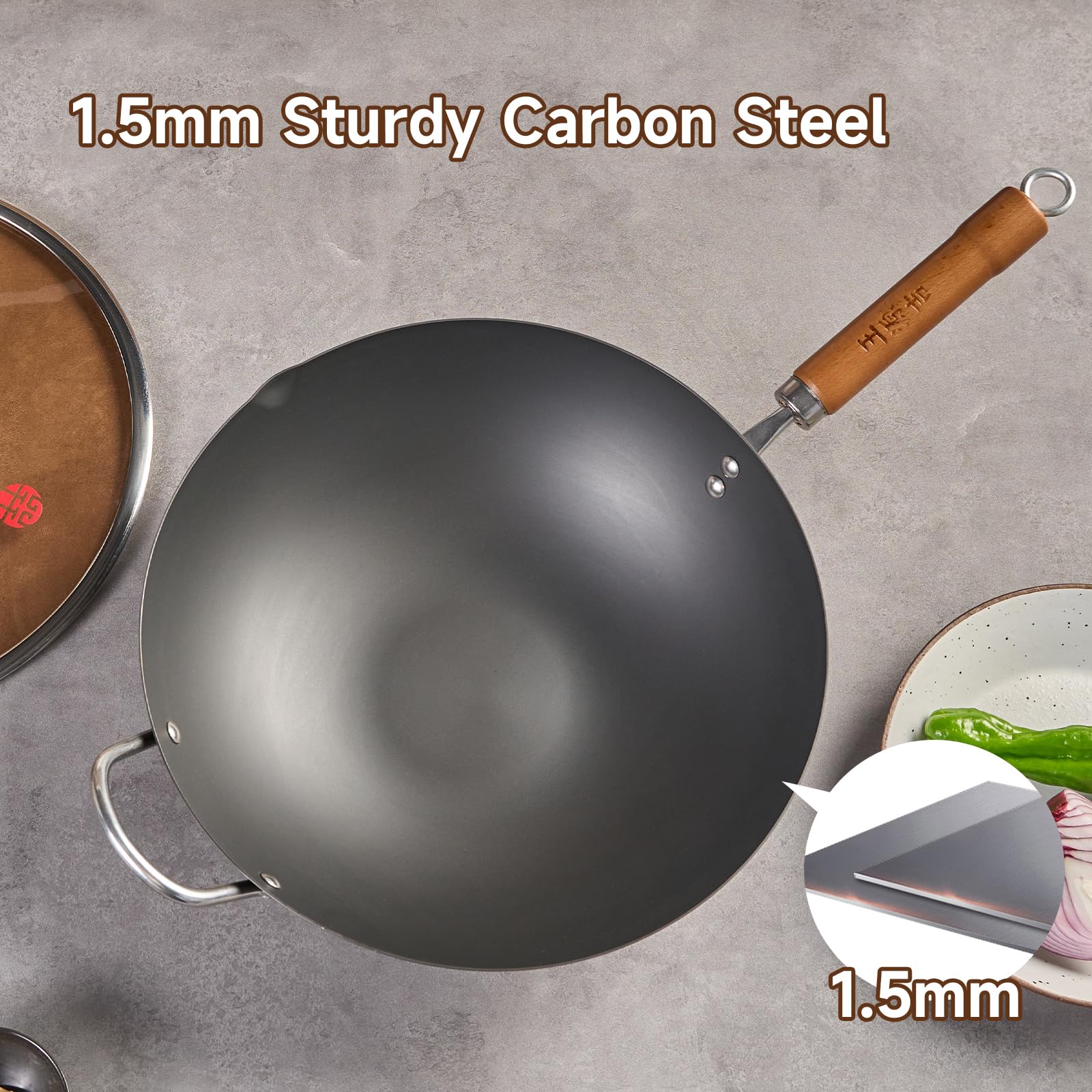 Premium Carbon Steel Wok Pan 12.59