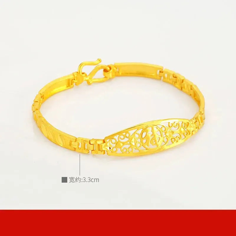 24K Pure Gold Bracelet - 999 Solid Real Gold Bangle with Elegant Butterfly Design, Classic & Trendy Jewelry for Women | Perfect for Gifts, Parties, Weddings & Everyday Luxury Wear