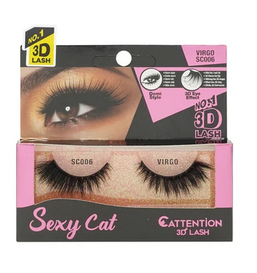 3D Sexy Cat Eyelashes - Natural & Dramatic False Lashes for Women (Choose Your Style) | Perfect for Halloween, Cosplay, and Night Out Makeup Looks