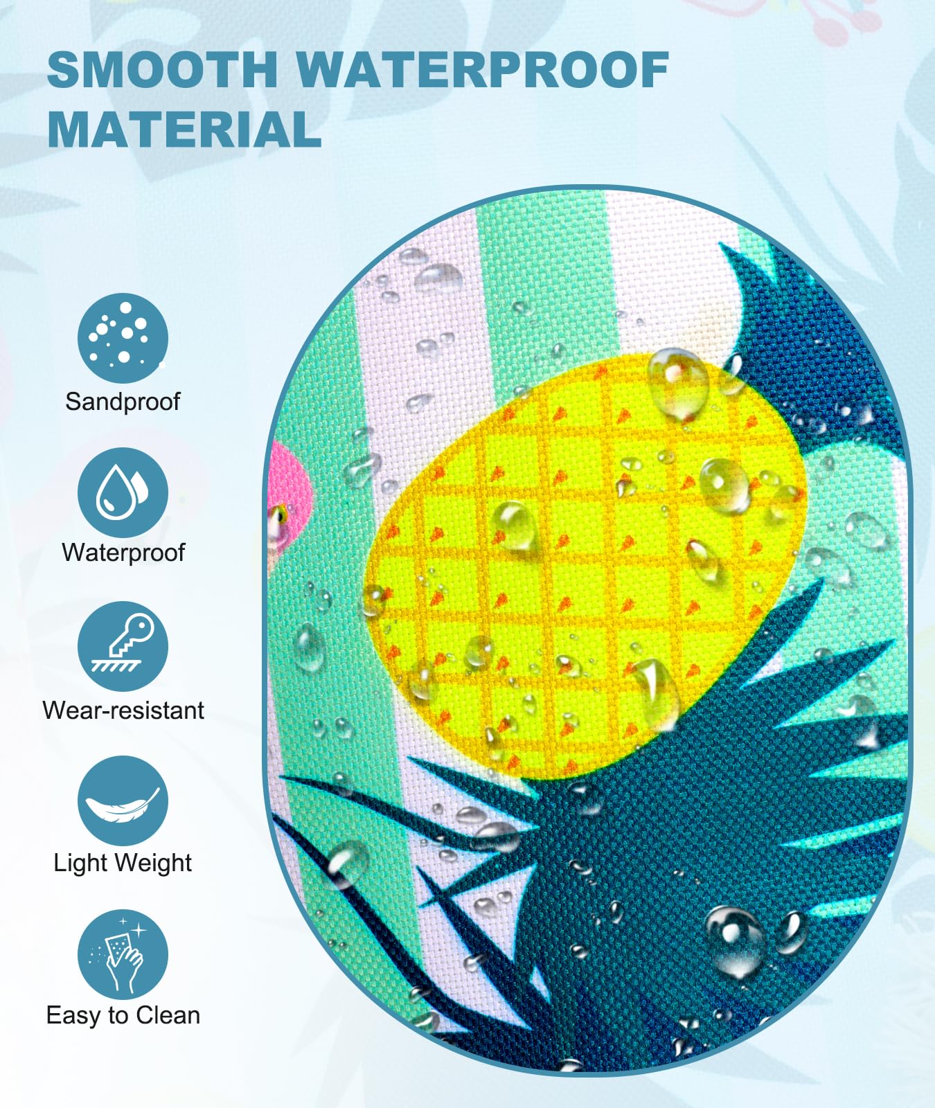 **Extra Large Waterproof Beach Bag with Zipper & Wet Compartment - Lightweight Foldable Tote for Women, Travel, Pool, Gym & Vacation - Perfect for Weekender & Outdoor Activities**