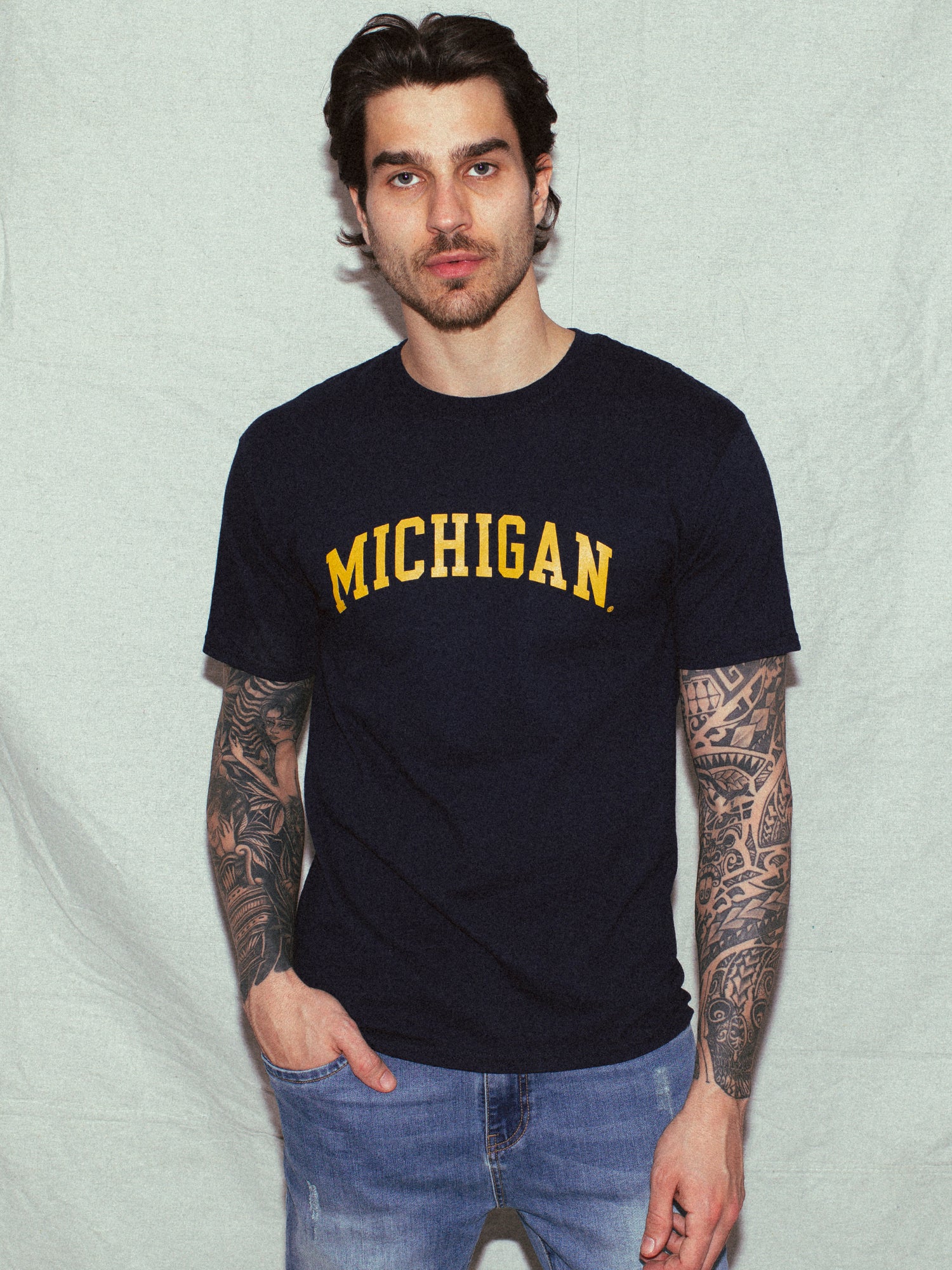 Champion Michigan Short Sleeve University Tee - Comfortable Cotton T-Shirt for Men & Women - Perfect for College, Sports, and Casual Wear