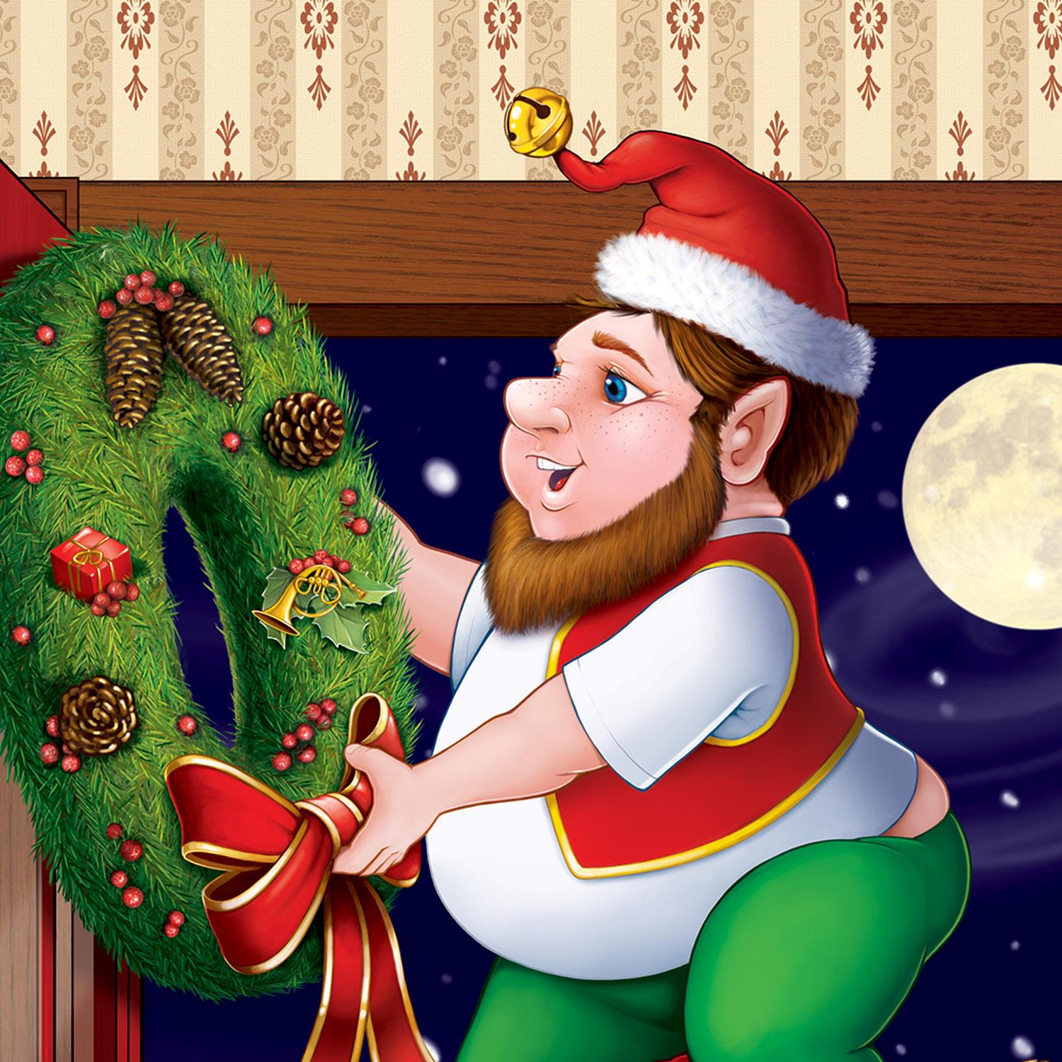 12 Pack Beistle Christmas Elves Door Cover - Festive Holiday Decor for Home, Office & Party Decorations