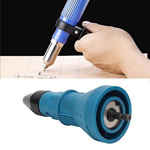 Professional Cordless Electric Rivet Gun Kit - Heavy Duty Riveter Nut Setter for Aluminum & Copper Rivets (Black) | Perfect for DIY, Metalworking, Automotive & Home Repairs