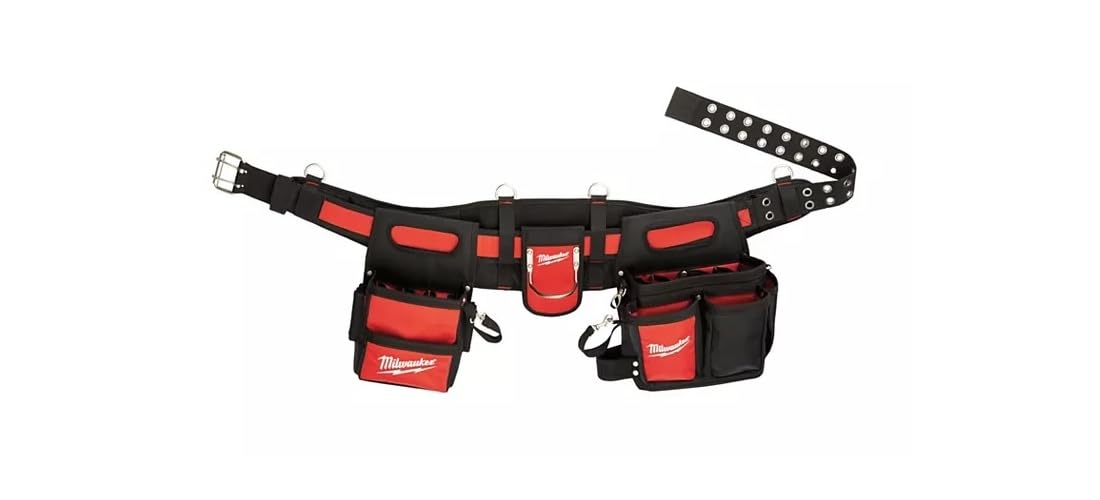 Milwaukee 48-22-8110 Electrician's Tool Belt - Durable Work Belt for Electricians & Contractors - Perfect for Wiring, Electrical Repairs & Construction Projects