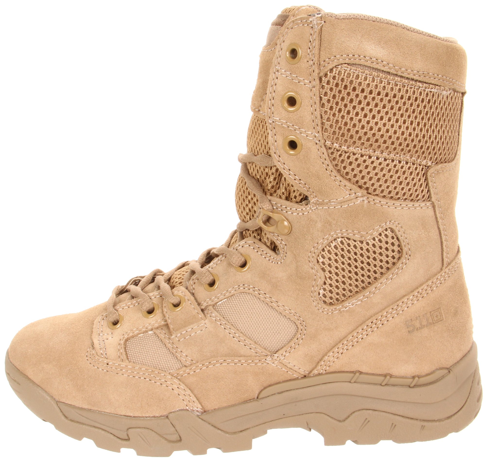 5.11 Tactical Men's Taclite 8-Inch Leather Combat Work Boots - Oil-Resistant Outsole, Style 12031 | Durable Military & Construction Boots for Outdoor Work, Hiking & Tactical Use