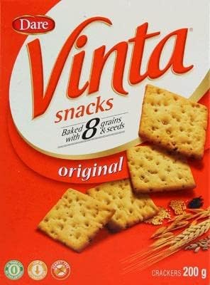 Original Dare Vinta Snacks Crackers, 200g/7oz (Pack of 2) - Crunchy & Delicious Snack for Parties, Lunch Boxes & On-the-Go | Shipped from Canada