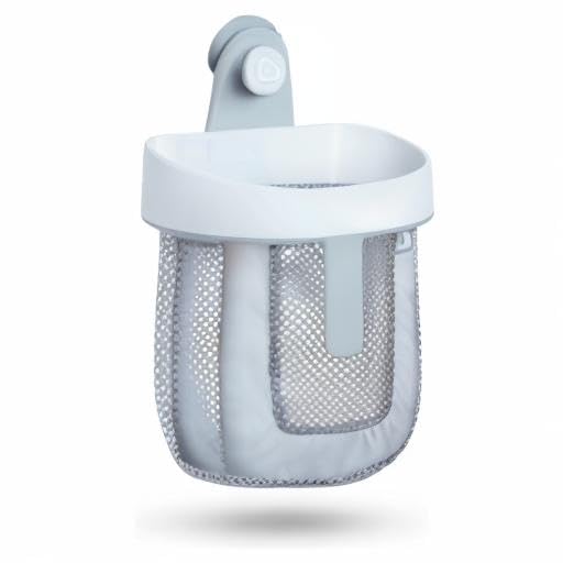 Munchkin Super Scoop Baby Bath Toy Storage Basket & Net - Removable Wall Hanging Organizer with Suction Cups | Bathroom Toy Holder for Kids | Perfect for Baby Bath Time, Shower Organization & Bathroom Storage