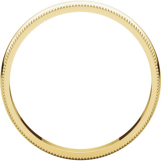 14K Gold 3mm Lightweight Milgrain Wedding Band for Women - Elegant & Durable Ring for Engagement, Anniversary, and Everyday Wear