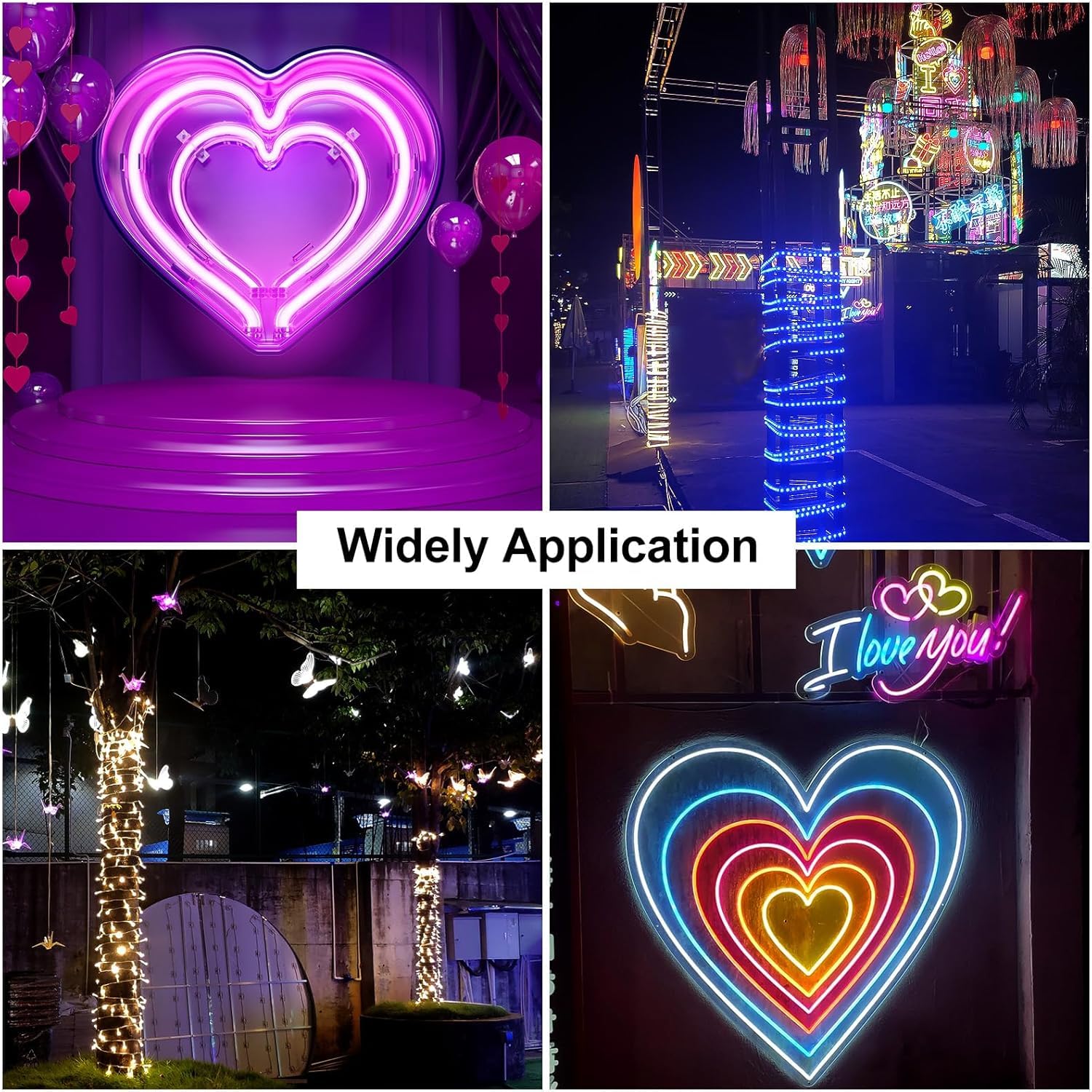 20PCS LED Strip Light Clips - 20mm Neon LED Strip Holders for Wall, Ceiling & Floor Mounting - Durable Lamp Socket Brackets for Home, Office & Event Lighting Decor