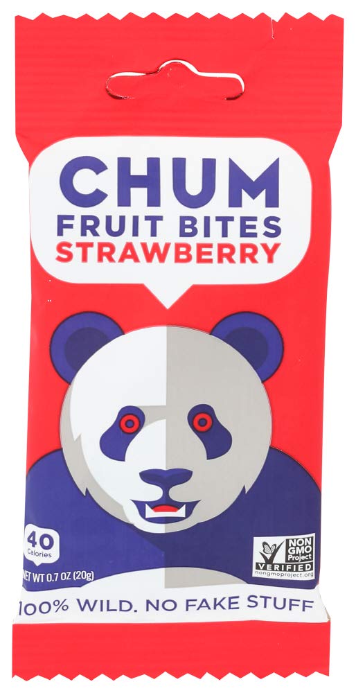 Chum Fruit Bites Strawberry Flavor - 0.7oz (36 Pack) | Healthy Dog Treats for Training & Rewards | Perfect for Small to Medium Dogs