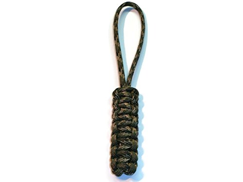 RedVex Paracord Zipper Pulls - Cobra Style Lanyards for Knives & Gear (Woodland Camo, 6