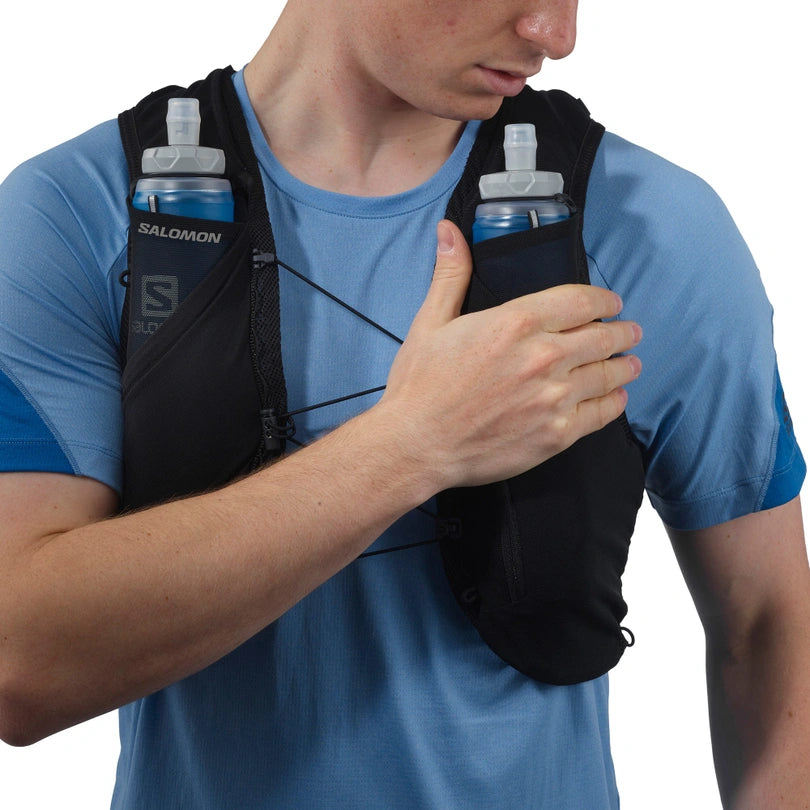 Adv Skin 5 Hydration Pack with Included Flasks - Unisex Running Vest for Trail Runners & Outdoor Enthusiasts - Perfect for Hiking, Marathon Training and Adventure Sports