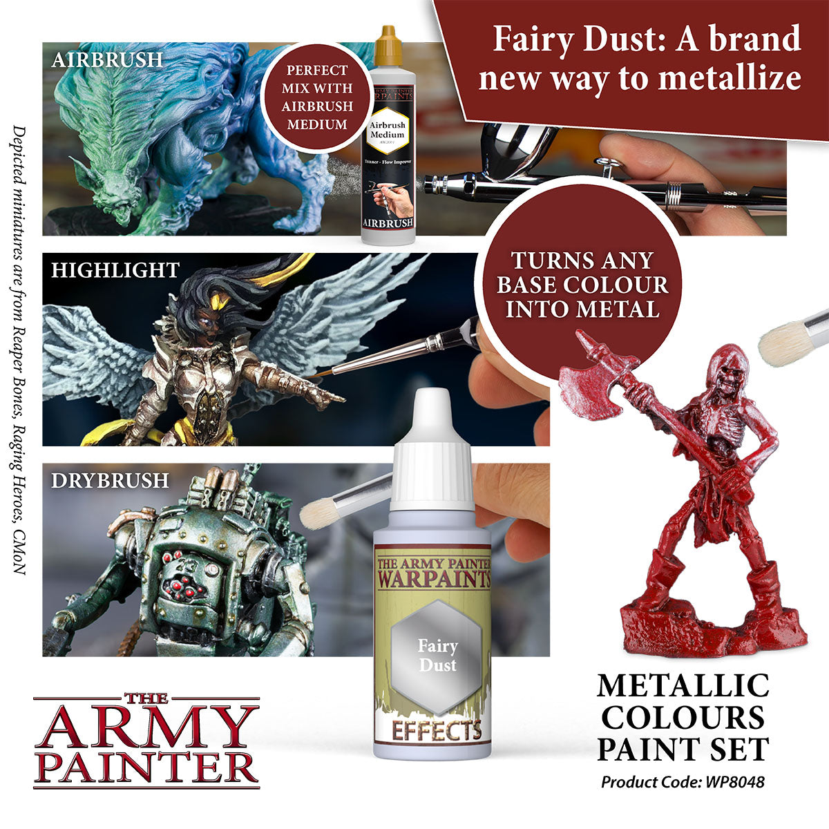 Warpaints Metallics: Premium Metallic Paint Set for Miniatures & Models - Perfect for Warhammer, D&D, and Cosplay