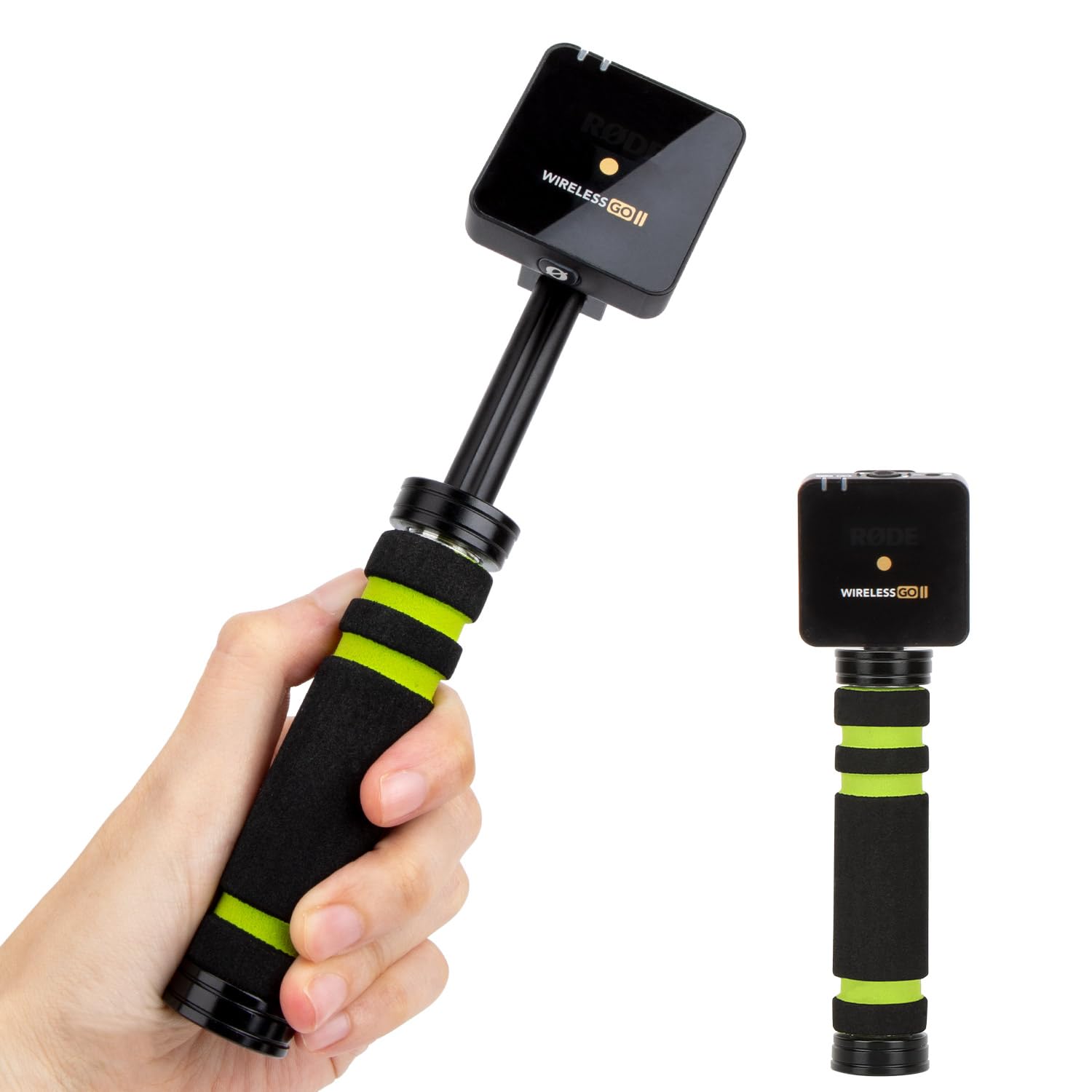 SUNMON Wireless Microphone Handle Adapter for RODE Wireless Go & Go 2 - Compatible with Interviews, Hosting, Live Streaming, YouTube Videos & Podcasting
