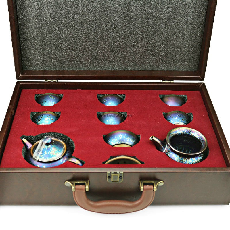 Elegant Peacock Tea Set for Afternoon Tea & Gifts - Handcrafted Porcelain Teapot with Cups & Saucers - Perfect for Home Decor, Bridal Showers & High Tea Parties
