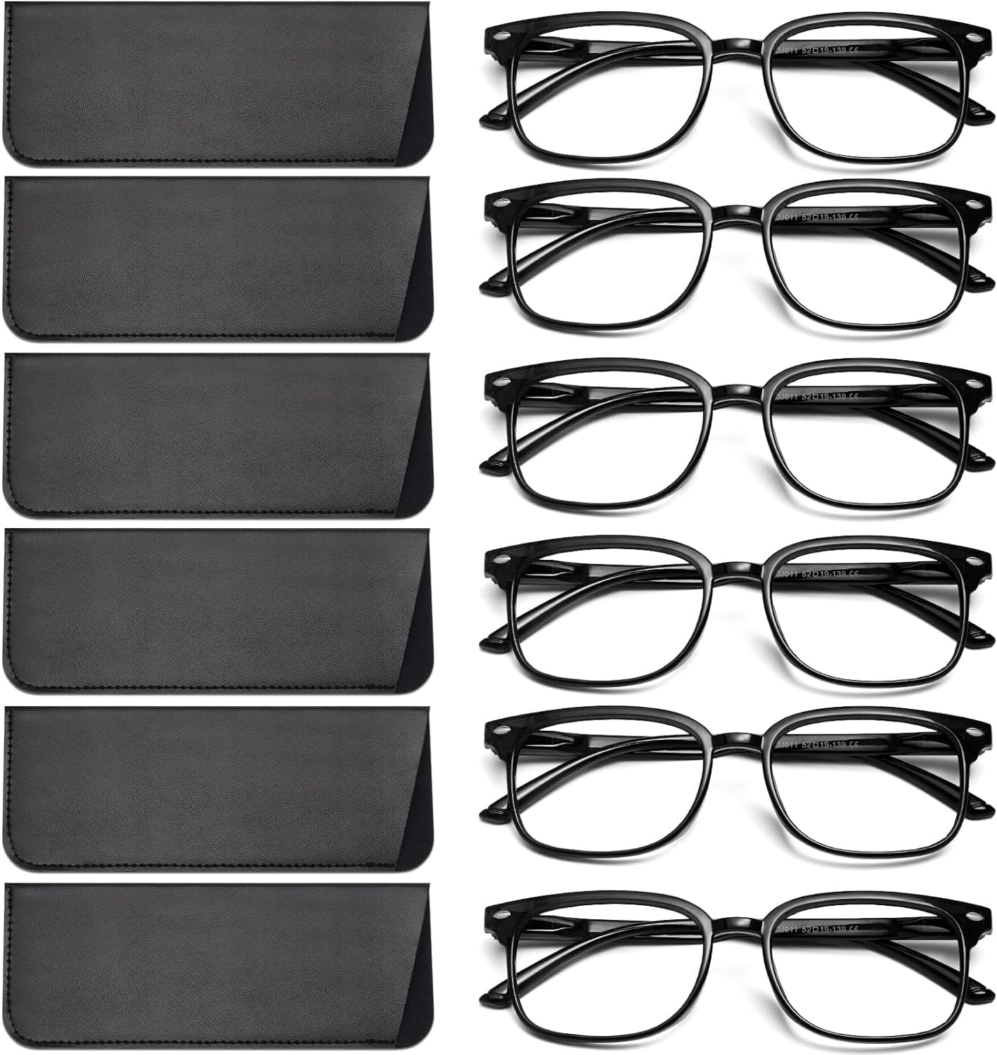 NOVIVON 6 Pack Blue Light Blocking Reading Glasses for Women & Men - Anti-Glare Computer Glasses for Screen Time, Office Work & Reading Books - Fashionable Readers with UV Protection (6 Pack)