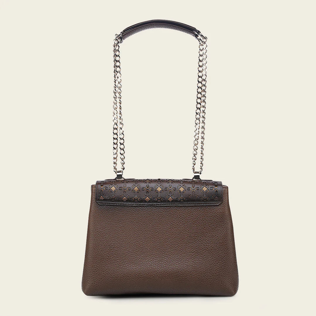 BOD1RRS Women's Casual Fashion Leather Shoulder Bag - Honey Brown Crossbody Purse for Everyday Use, Work, and Travel