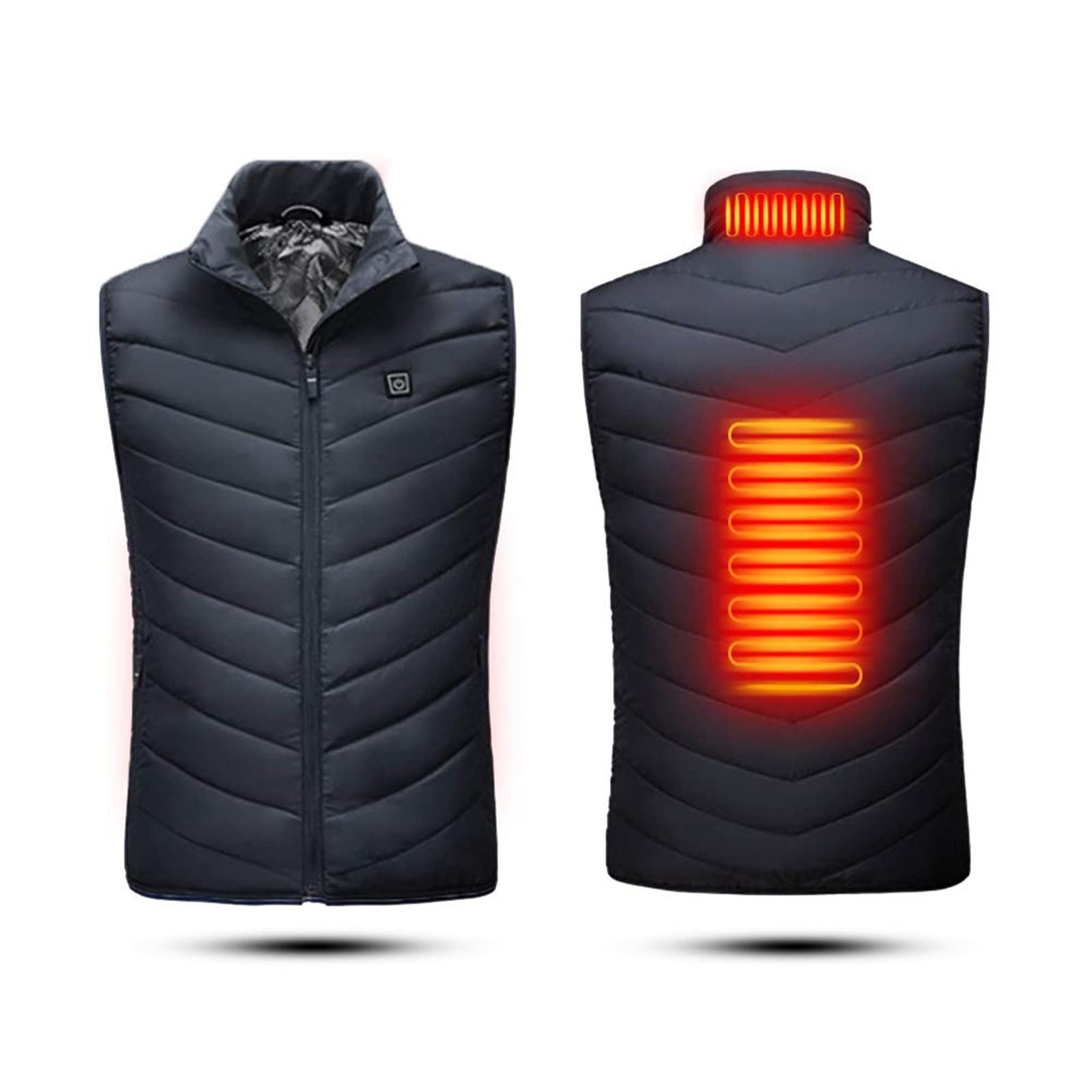 USB Heated Jacket for Men & Women - Washable Electric Vest with 3 Adjustable Heat Levels & 2 Heating Zones (Batteries Not Included) | Perfect for Winter Outdoor Activities, Camping, Hiking & Work Commute