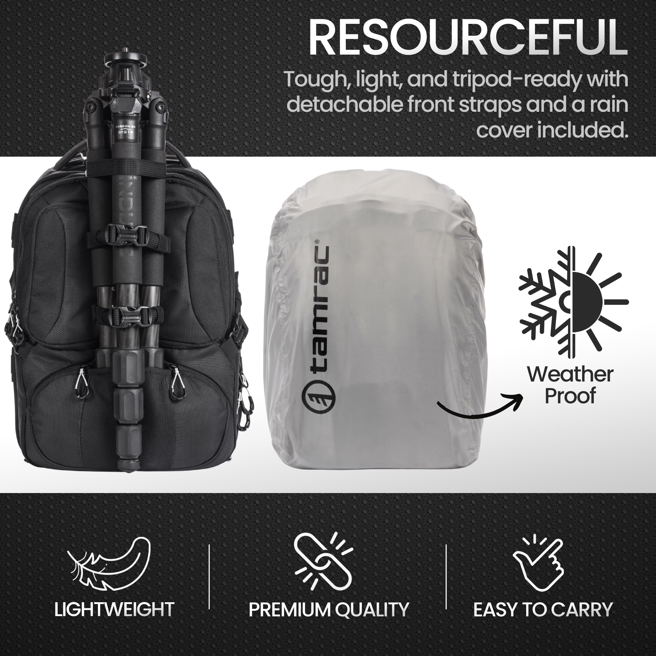 Tamrac Anvil 17 DSLR Camera Backpack for Photographers - Professional Photography Bag with Laptop Compartment & Tripod Holder - Durable Camera Carrying Case (Black) - Perfect for Travel, Hiking & Outdoor Photo Shoots