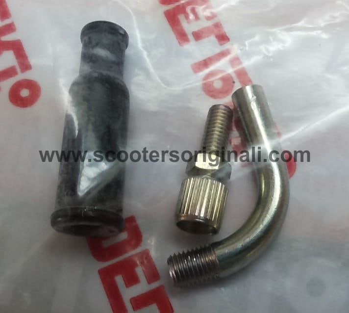 Lambretta Vespa 90° Throttle Cable Kit for PHBH PHBL Dellorto Carburetors - Compatible with Scooter, Moped & Vintage Bike Restoration Projects