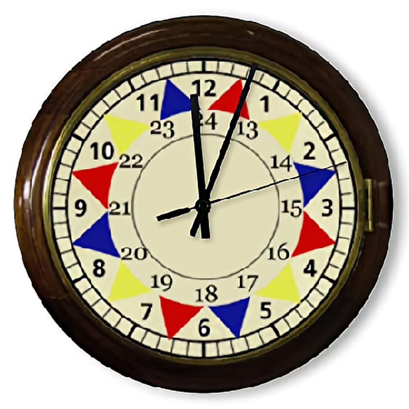 Vintage Wooden Round Wall Clock - 10 Inch Rustic Chic Silent Battery Operated Wall Decor for Bedroom, Living Room, Kitchen & Office | Perfect Home Décor Gift Idea