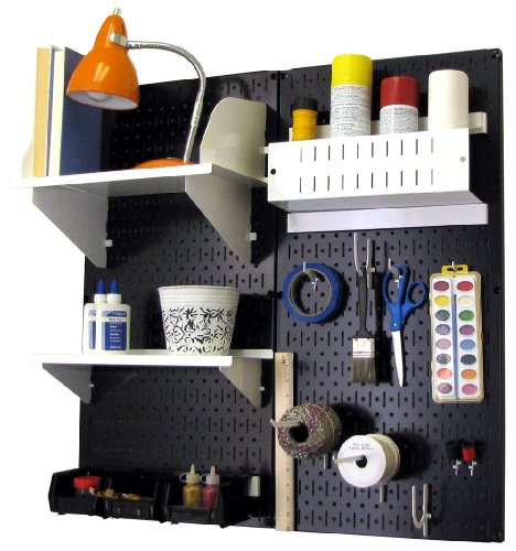 Black Pegboard White Accessories