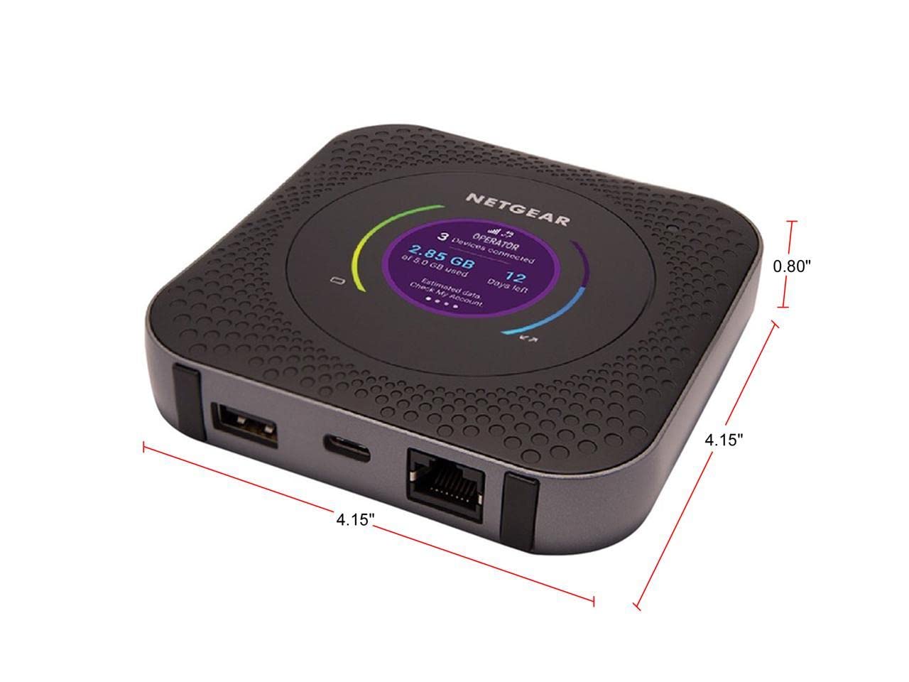 NETGEAR Nighthawk M1 4G LTE WiFi Mobile Hotspot Router (MR1100-100NAS) - Ultra-Fast 1Gbps Speed, Compatible with AT&T & T-Mobile, Supports 20 Devices - Perfect for Travel, Remote Work & Home Backup Internet