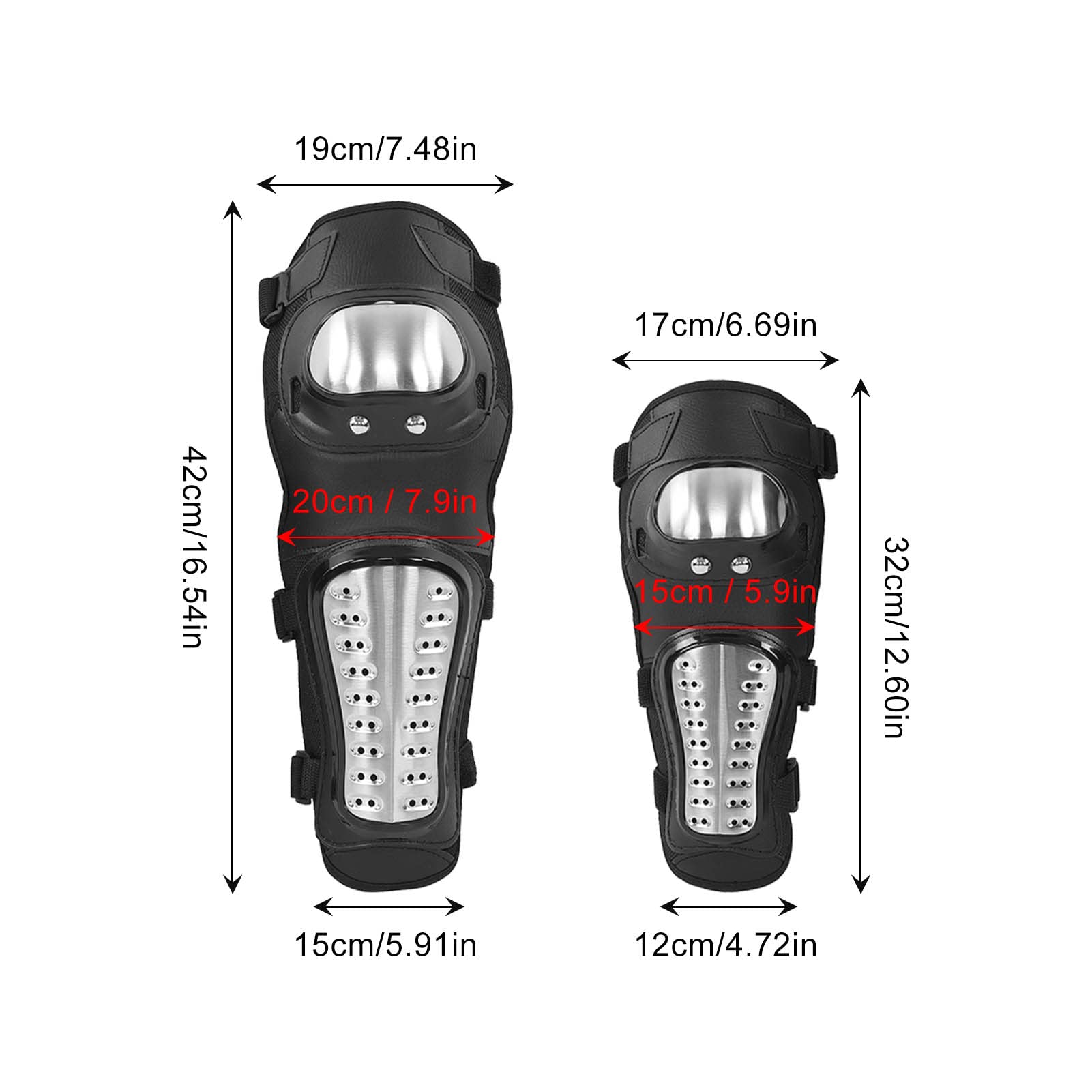 Motorcycle Knee & Elbow Pads - Breathable Protective Gear for MTB, ATV, Motocross Riding
