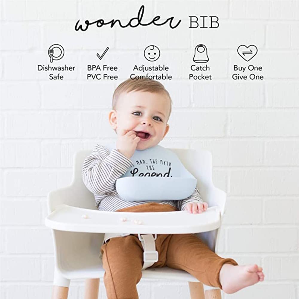 Bella Tunno Wonder Bib – Waterproof Silicone Baby Bibs for Boys & Girls | Non-Toxic, BPA-Free Toddler Feeding Bib | Perfect for Messy Meals, Travel & Daycare Use