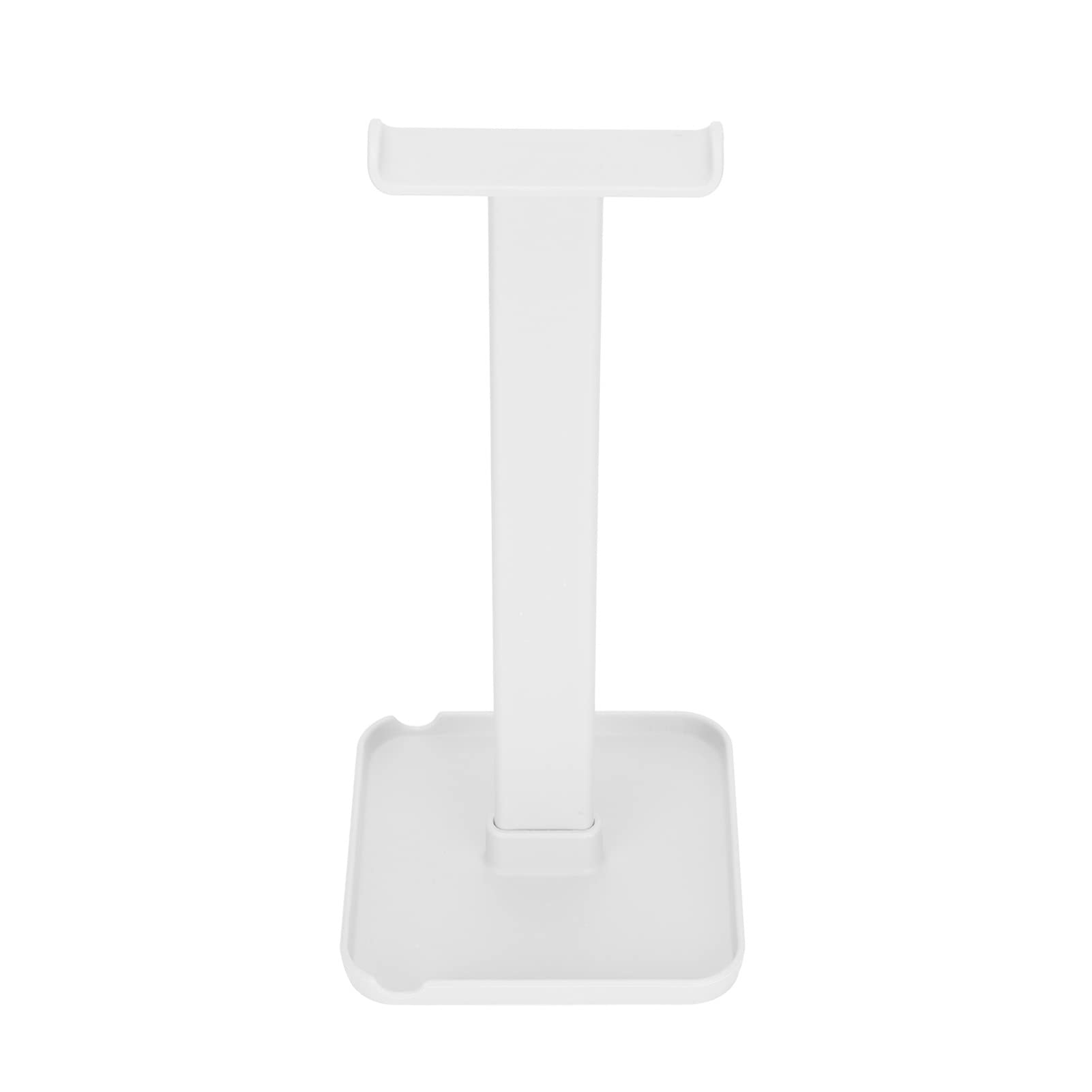 2 in 1 Headphone Stand with Phone Holder - ABS Gaming Headset Stand with Solid Base & Tablet Holder - Perfect for Desk Organization, Gaming Setup & Office Accessories (White)