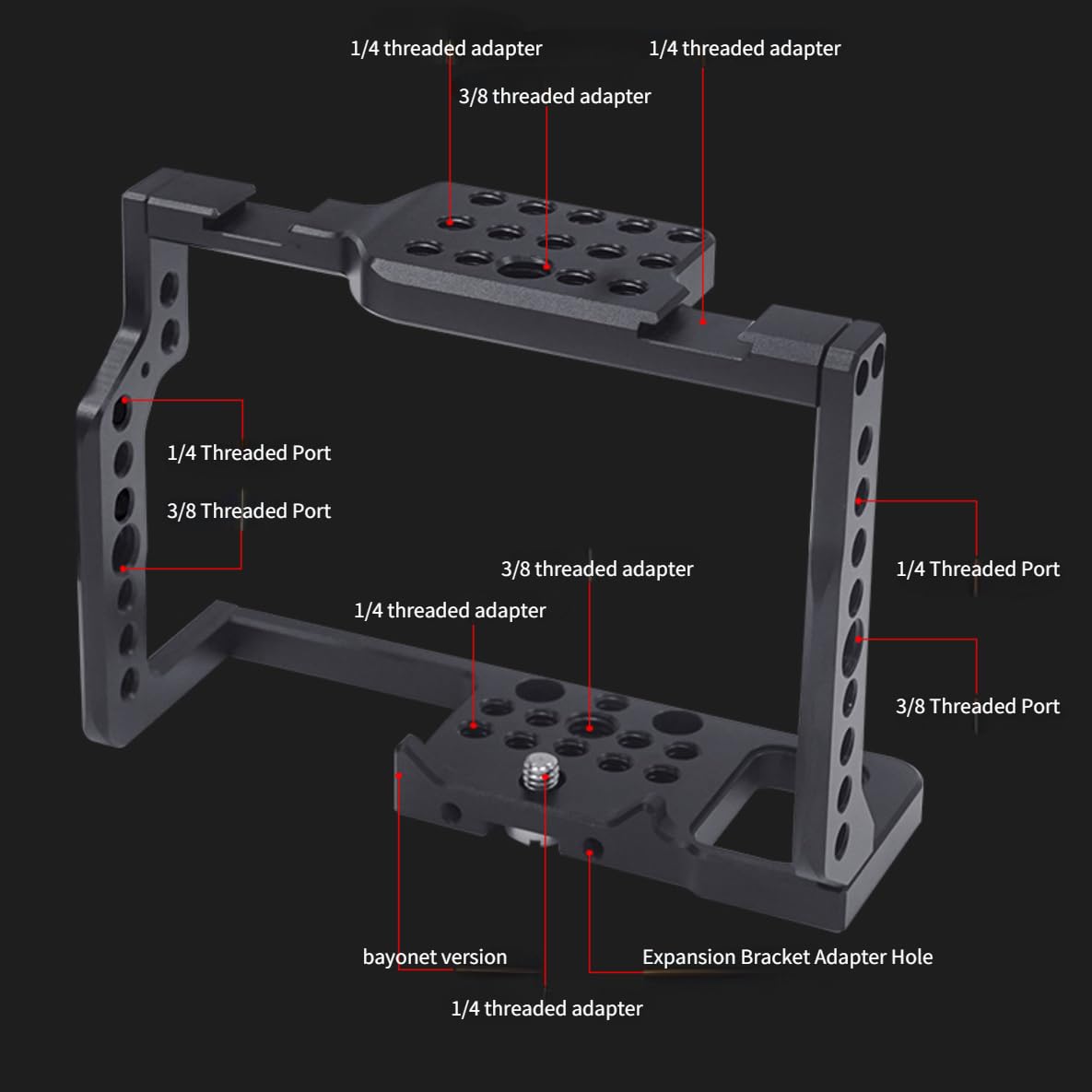 Professional Camera Cage Stabilizer & Video Rig Frame Case - Compatible with Lumix G85/G80 DSLR | Durable Protective Accessory for Film Making, Vlogging & YouTube Content Creation