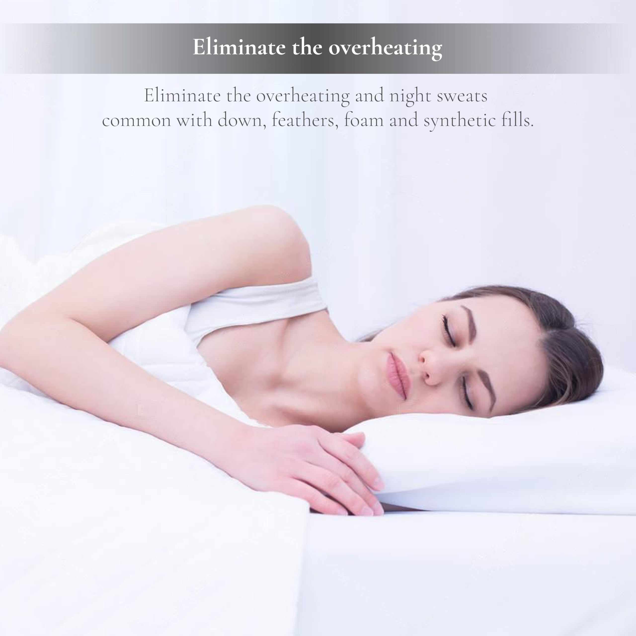 Sleep & Beyond myDual Side Pillow: 100% Natural Wool Pillow for Neck & Spine Support - Adjustable & Washable Queen Size (20x30