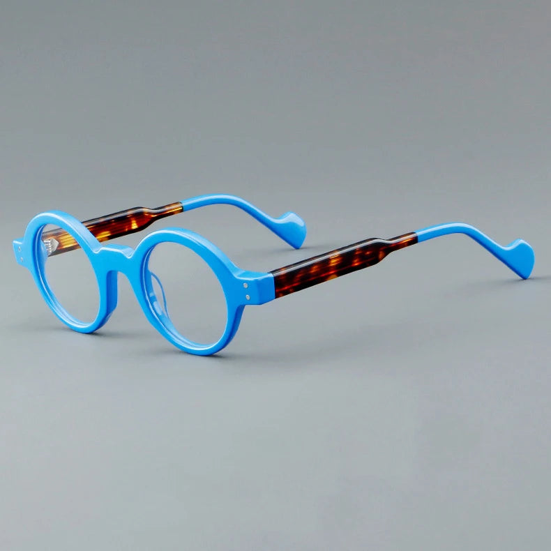 CCspace Unisex Full Rim Round Acetate Eyeglasses 57257 - Stylish Lightweight Frame for Men & Women - Perfect for Reading, Work, and Everyday Fashion