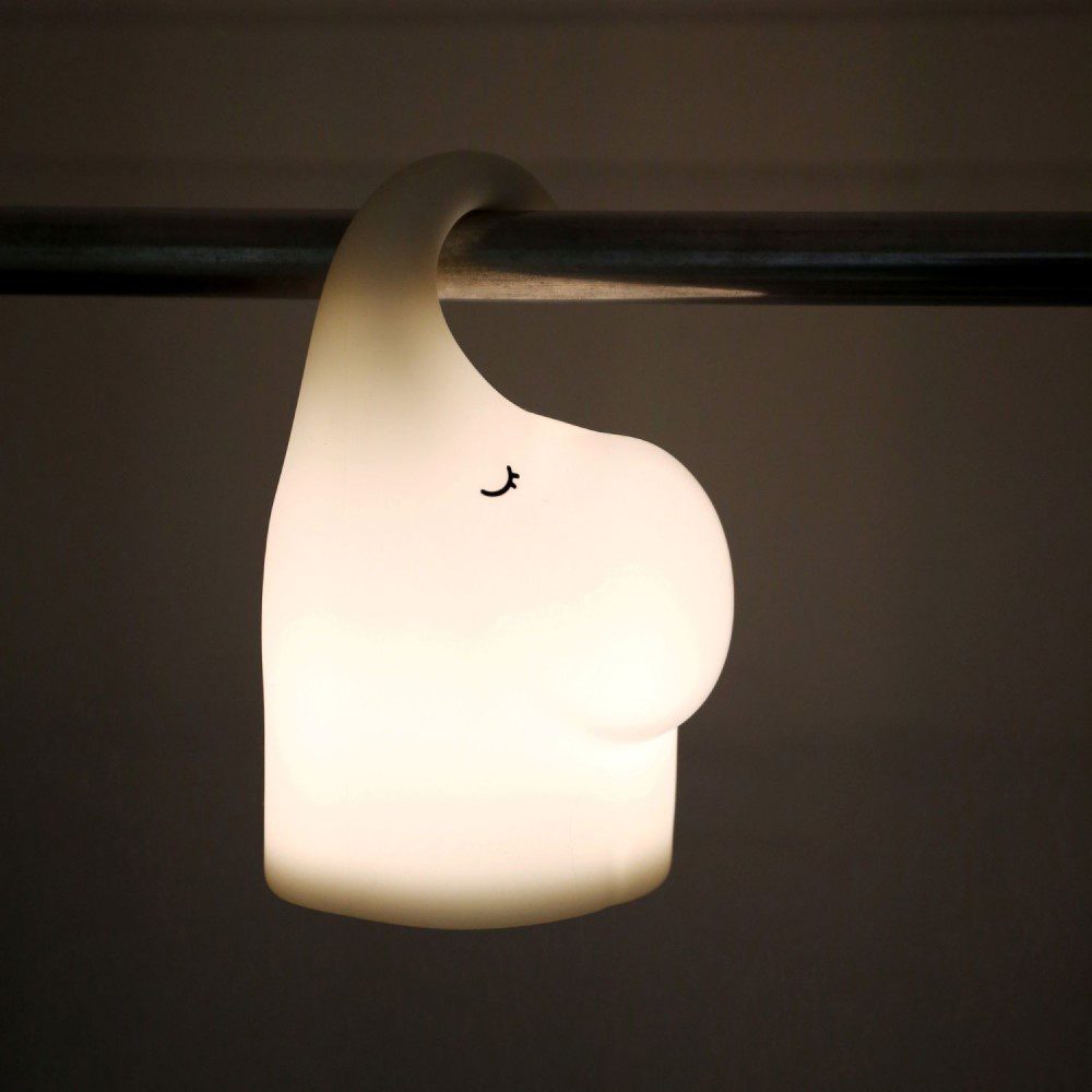 DESIGNSTUFF Elephant Night Lamp - Soft White LED Nursery Light for Baby Room, Kids Bedroom & Home Decor | Dimmable & Touch Control