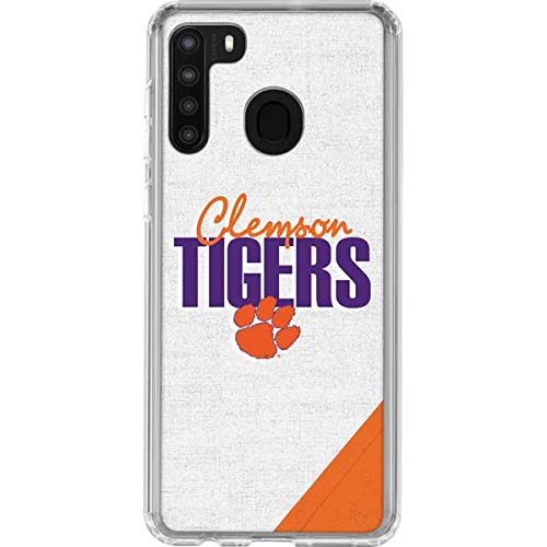 Official Clemson Tigers Samsung Galaxy A21 Clear Phone Case - Durable Protective Cover for Everyday Use, School & Game Day