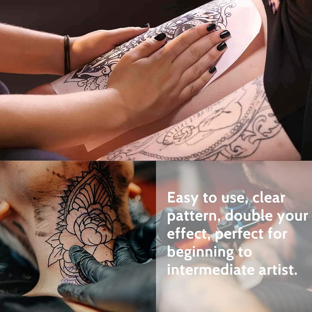 Beoncall 35Pcs Tattoo Stencil Transfer Paper - 4 Layer Thermal Transfer Paper A4 Size for Professional & DIY Tattoo Artists - Perfect for Tattoo Transfer Kits, Body Art Designs & Temporary Tattoo Supplies | Ideal for Tattoo Studios, Home Practice & Body Art Projects