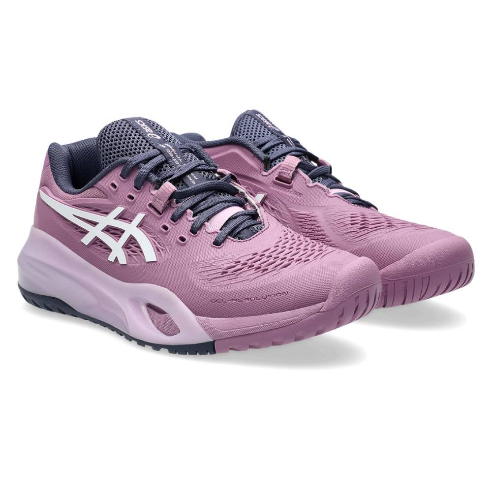 ASICS Gel Resolution X Wide Women's Tennis Shoes - Ube Pink/White | Stability & Cushioning for Competitive Play | Perfect for Hard Court Matches & Training Sessions