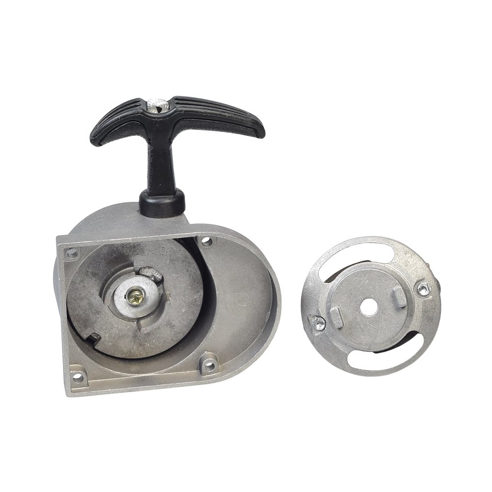 AlveyTech Recoil Pull Start Assembly for 48cc-80cc 2-Stroke Bicycle Engine Kits - Durable Cast Metal Housing Starter with Pawl, Handle & Cord - Replacement Parts for Motorized Bikes - Perfect for DIY Bike Engine Repair & Maintenance