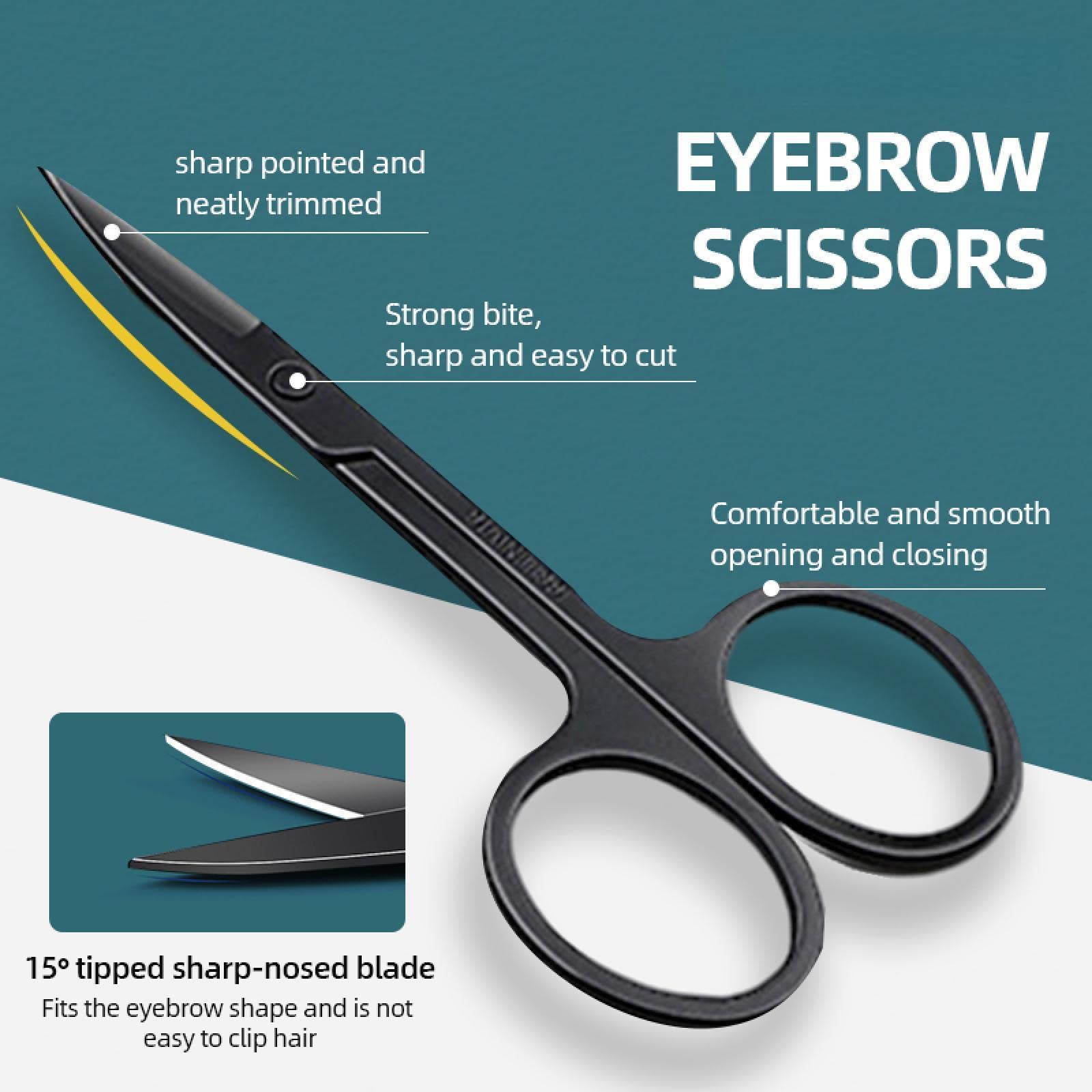 Premium 4-Piece Nail Clipper Set with Scissors, File & Folding Case - Heavy Duty Stainless Steel for Thick Nails - Home, Travel & Manicure Care (Gray) - Perfect Gift for Men & Women