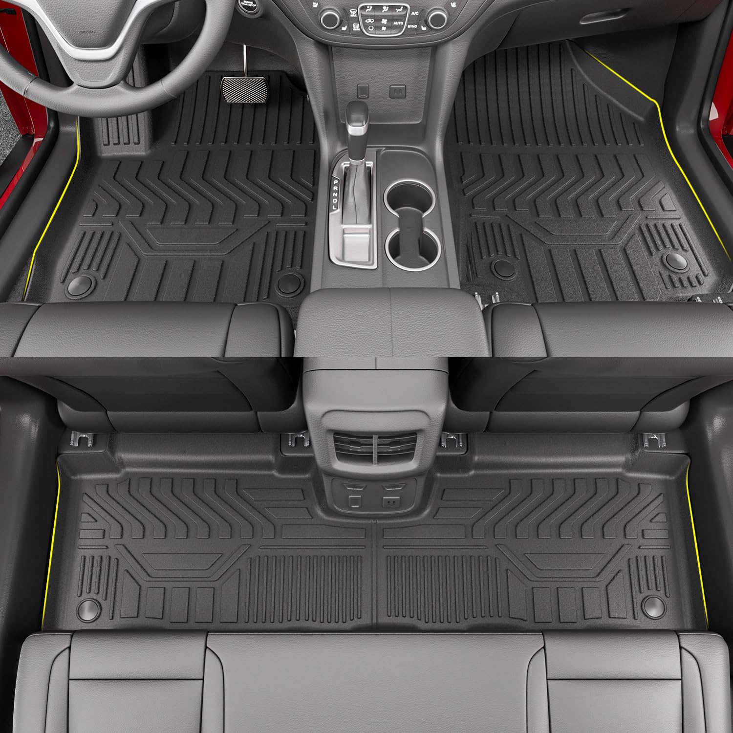 2024 Chevy Equinox GMC Terrain Cargo Liner Set - Waterproof Rear Trunk Mat + Backrest Protector + Floor Mats - Perfect for Road Trips, Camping & Pet Transport