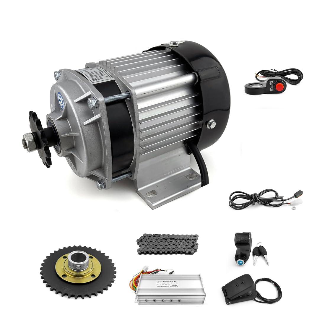 48V 500W Electric Tricycle Conversion Kit - Brushless Motor with Gear Reduction & Throttle - Power Key Lock - Perfect for Cargo Trikes, Food Vending & Senior Mobility