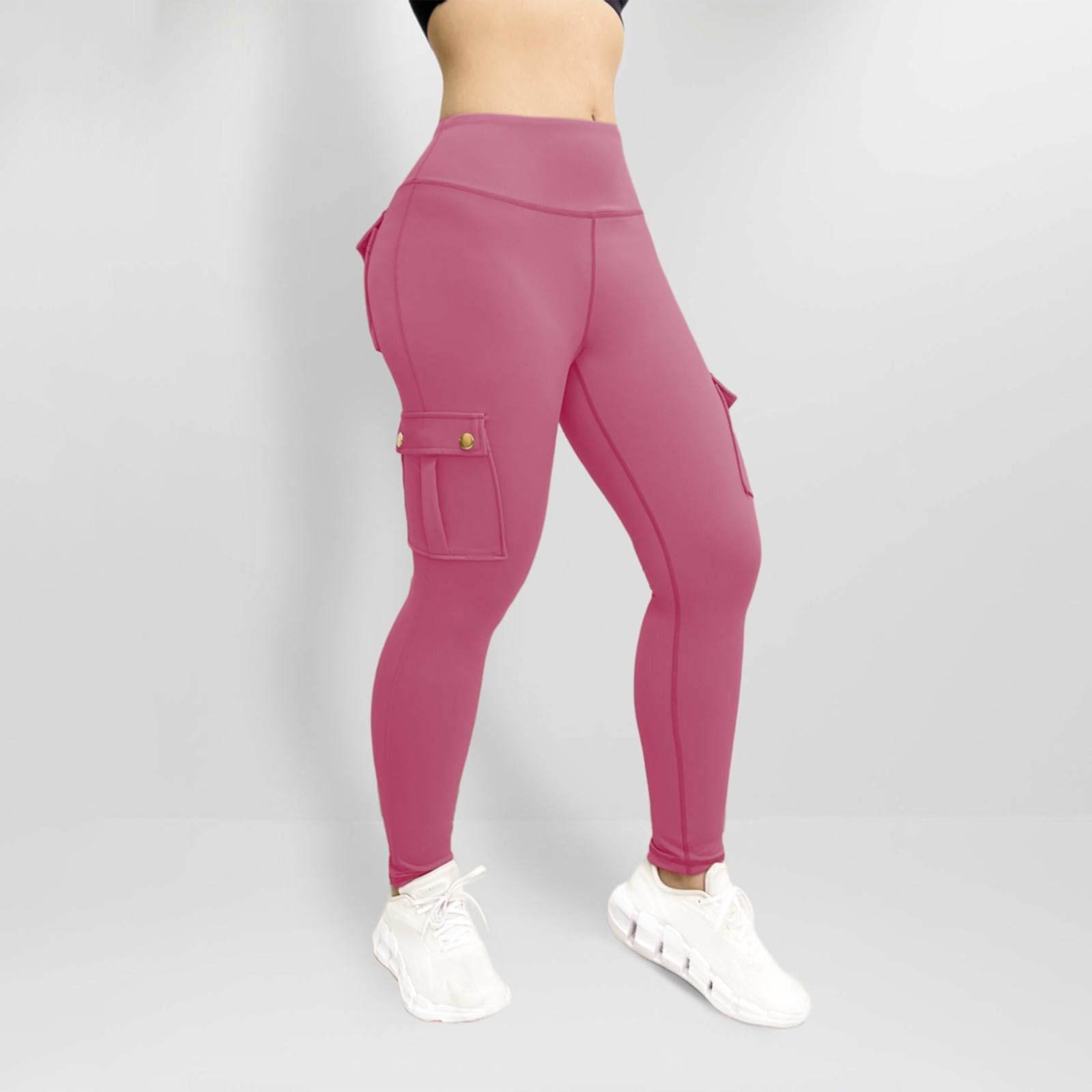 Women's High Waisted Cargo Leggings with Pockets - Tummy Control Yoga Pants for Workout & Athletic Wear | Perfect for Gym, Running, Travel & Everyday Comfort