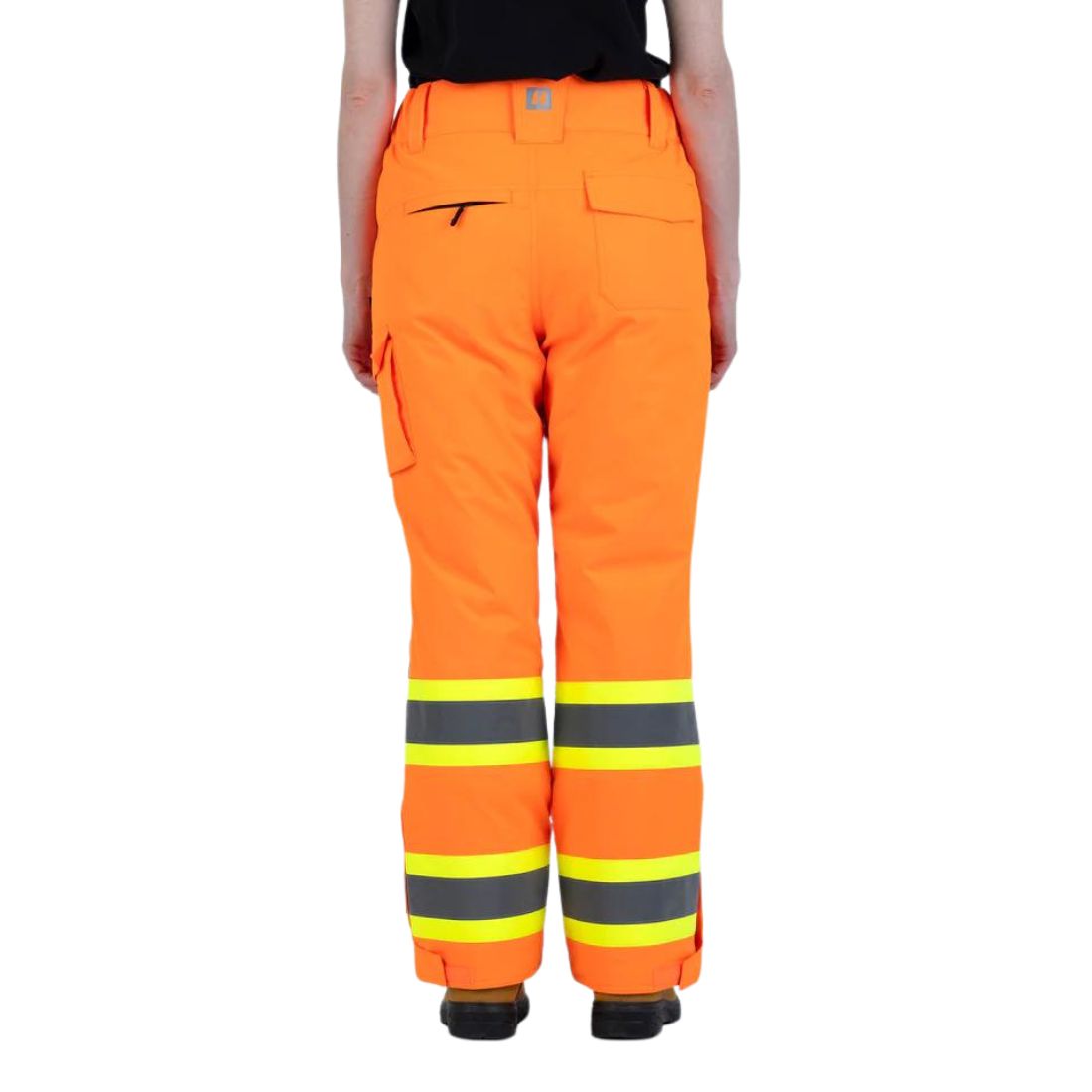 Forcefield Women's High Visibility CSA Approved Lined Utility Work Pants - Orange for Construction, Road Work & Outdoor Safety