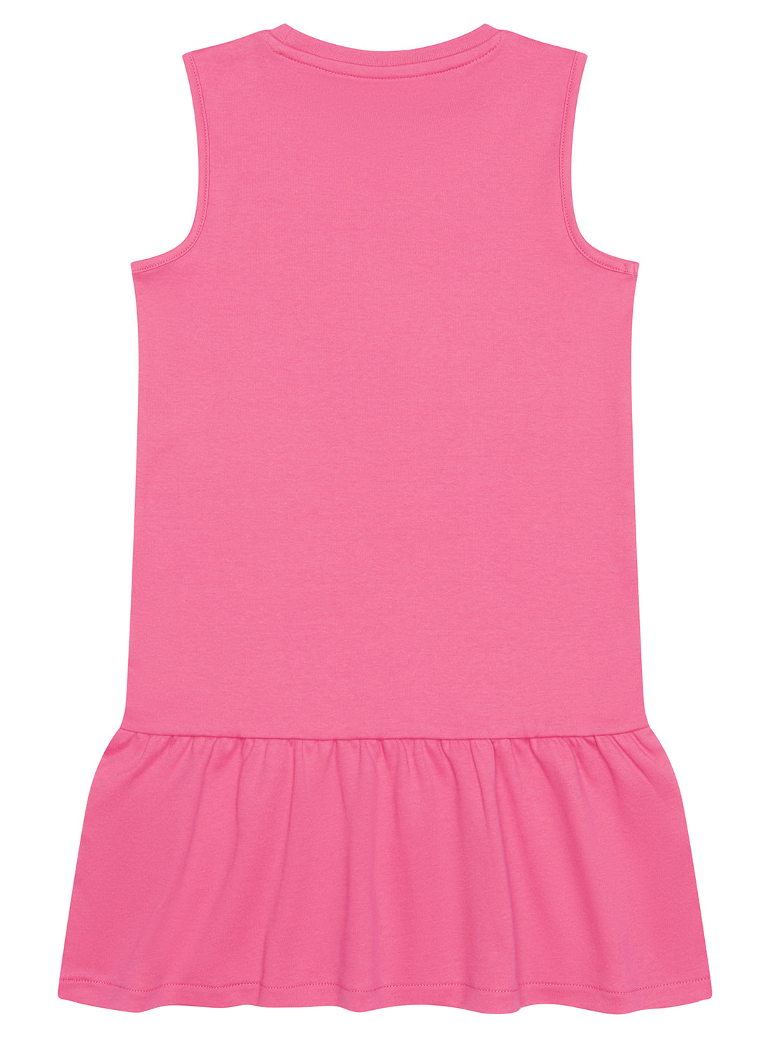 Bright Pink Sleeveless Summer Dress for Girls Age 2-7 - Perfect for Birthday Parties, Beach Outings & Family Photos